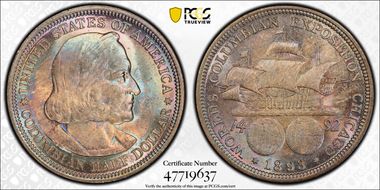 1893 50C Columbian MS66+