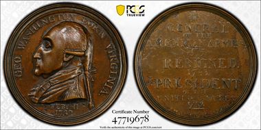 1790 AE Medal GW-10, The Manly Medal AU55BN