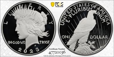 2023-S $1 Peace Dollar First Strike PR70DCAM