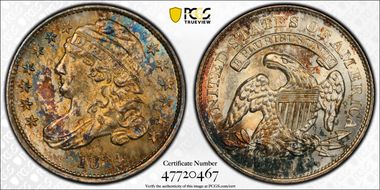 1834 10C JR-7, Small 4 MS65+