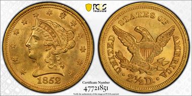 1852 $2.50 MS64
