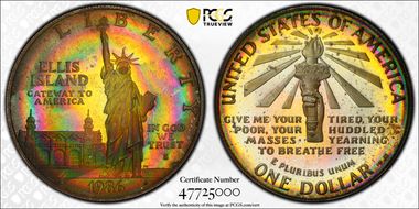 1986-S $1 Statue of Liberty PR67DCAM