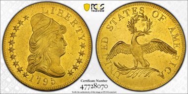 1795 $10 BD-2, 13 Leaves AU55+