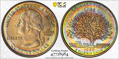 1999-P 25C Connecticut MS64