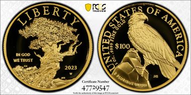 2023-W $100 American Liberty High Relief .9999 Fine First Strike PR70DCAM