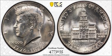 1976-D 50C Clad MS65