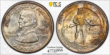 1925 50C Fort Vancouver MS64