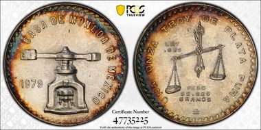 1979-Mo Onza KM-M49b.4 Ag Type 4 MS64