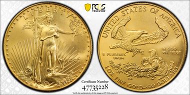1993 $50 Gold Eagle MS69