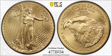 2023 $50 Gold Eagle MS70