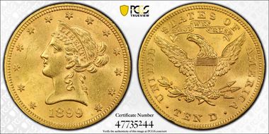 1899 $10 MS62