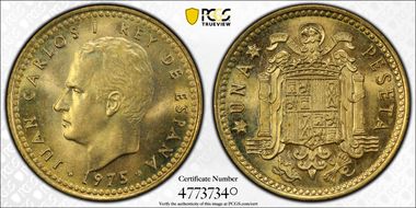 1975 Peseta (1976) MS64