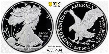 2023-W $1 Silver Eagle PR70DCAM
