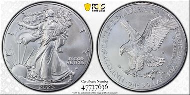 2023-W $1 Burnished Silver Eagle SP70