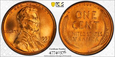 1953-D 1C MS66RD