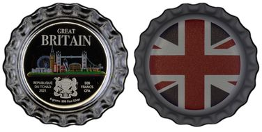 2021 500 Fr Great Britain Bottle Cap PR69DCAM