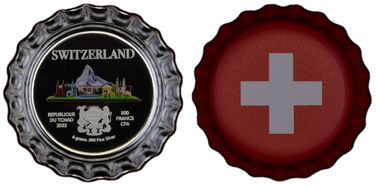 2022 500 Fr Switzerland Bottle Cap PR70DCAM