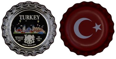 2021 500 Fr Turkey Bottle Cap PR69DCAM