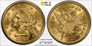 1907 $2.50 MS66+ 