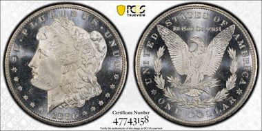 1880-S $1 MS67+ PL