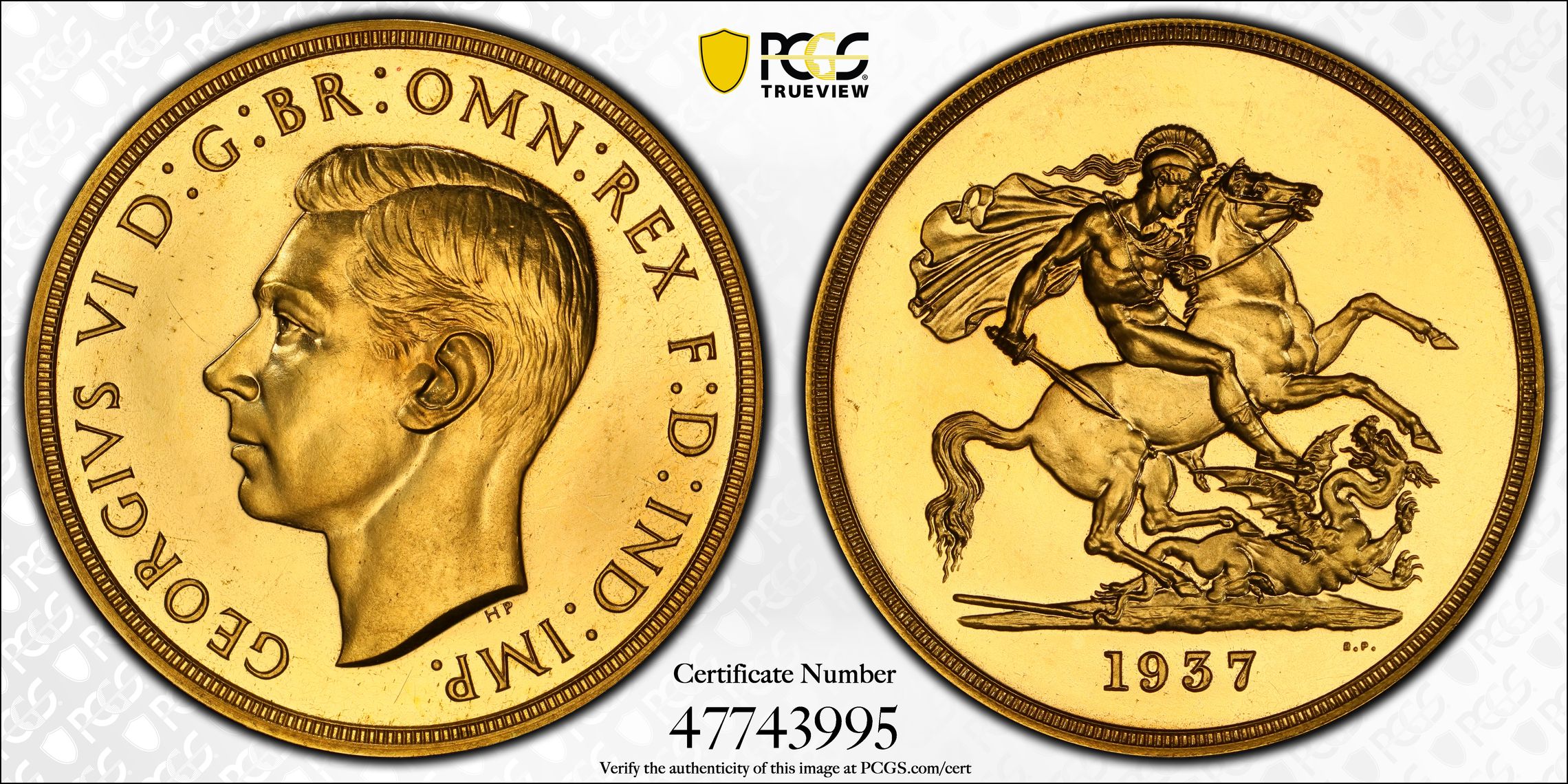 Pcgs certificate verification coin details for cert 47743995