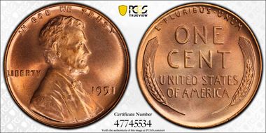 1951 1C MS67+ RD