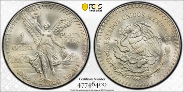 1988-Mo Onza Libertad Ag MS67