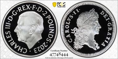 2023 £2 King Charles II British Monarchs PR69DCAM