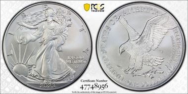 2023-W $1 Burnished Silver Eagle SP69