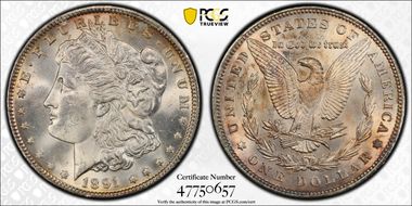 1891 $1 MS64