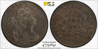 1798 1C S-187 AU58BN