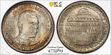 1947-S 50C Booker T. Washington MS67+