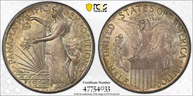 1915-S 50C Panama-Pacific MS67