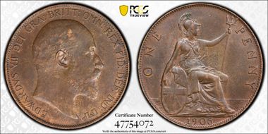 1905 1D S-3990 AU58BN