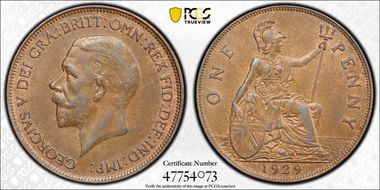 1929 1D S-4055 AU58BN