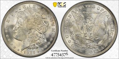 1921-D $1 MS64