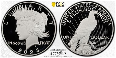 2023-S $1 Peace Dollar First Strike PR70DCAM