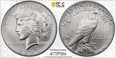 2023 $1 Peace Dollar MS70