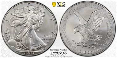 2023-W $1 Burnished Silver Eagle SP69