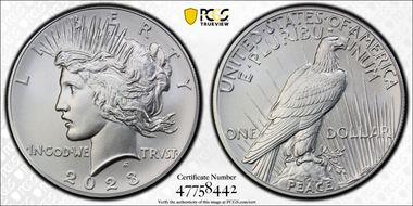 2023 $1 Peace Dollar MS70