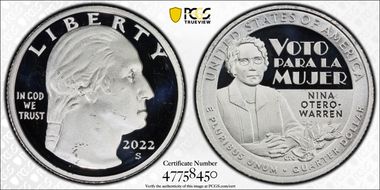 2022-S 25C Nina Otero-Warren-Silver PR66DCAM