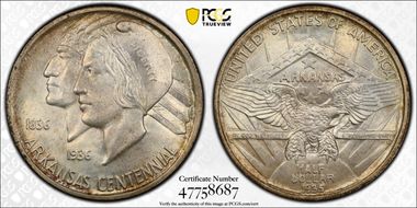 1935 50C Arkansas MS67