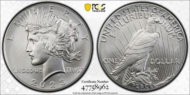 2023 $1 Peace Dollar MS70