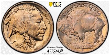 1913-D 5C Type 1 MS67