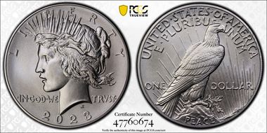 2023 $1 Peace Dollar MS70