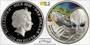 2022 $1 Roswell 75th Anniversary PR69DCAM
