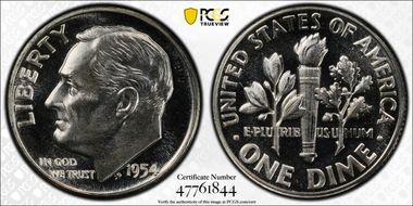 1954 10C PR68CAM