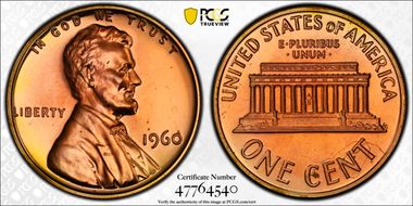 1960 1C Large Date PR66RD
