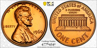 1960 1C Large Date PR66RD