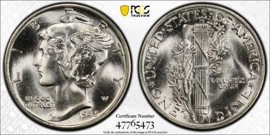 1945-S 10C Micro S MS67+ FB